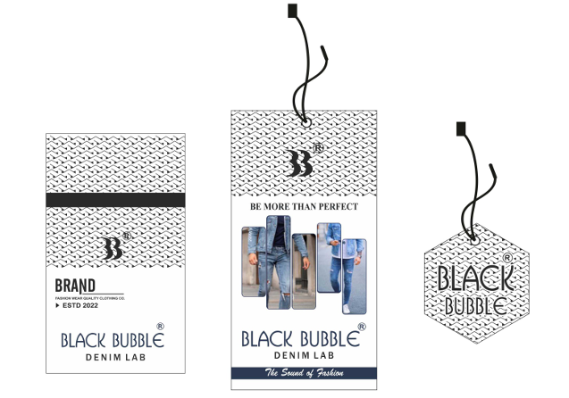 Jean PU waistband labels produced by our packaging manufacturer unit in Ulhasnagar